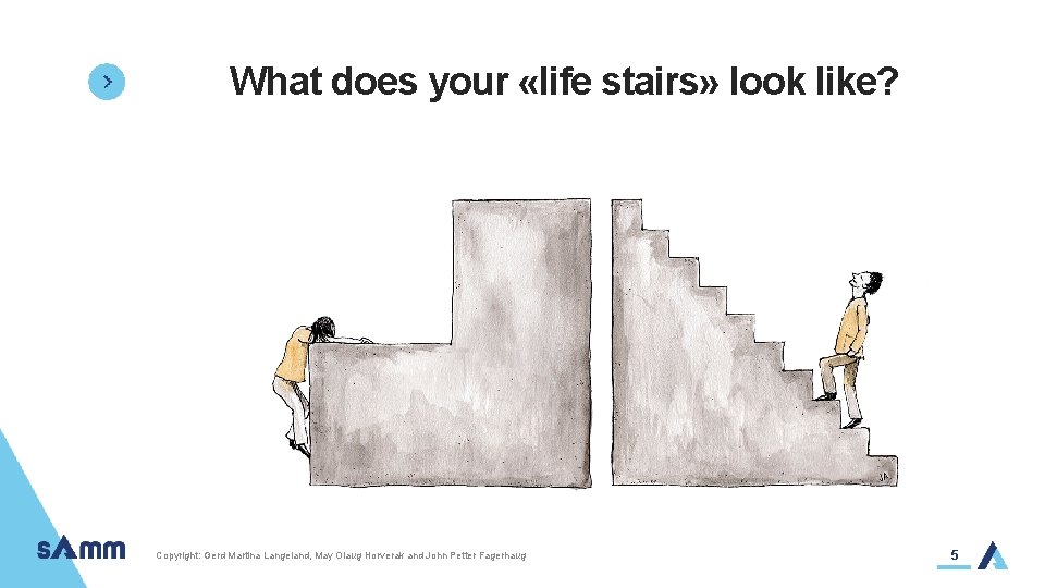 What does your «life stairs» look like? Copyright: Gerd Martina Langeland, May Olaug Horverak