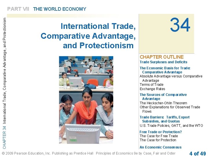 CHAPTER 34 International Trade, Comparative Advantage, and Protectionism PART VII THE WORLD ECONOMY International