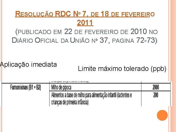 RESOLUÇÃO RDC Nº 7, DE 18 DE FEVEREIRO 2011 (PUBLICADO EM 22 DE FEVEREIRO