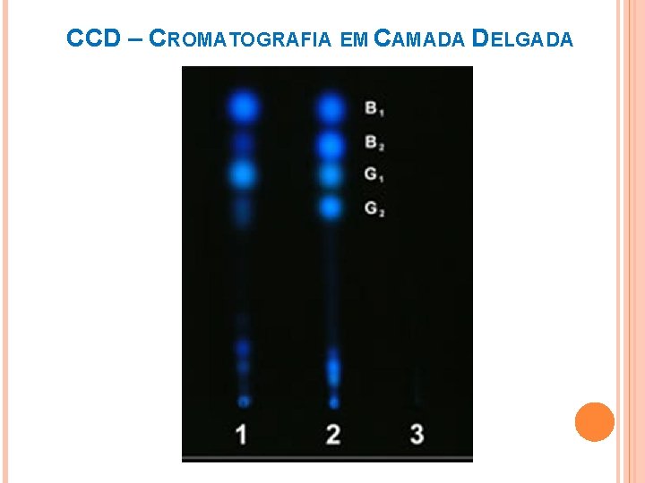 CCD – CROMATOGRAFIA EM CAMADA DELGADA 