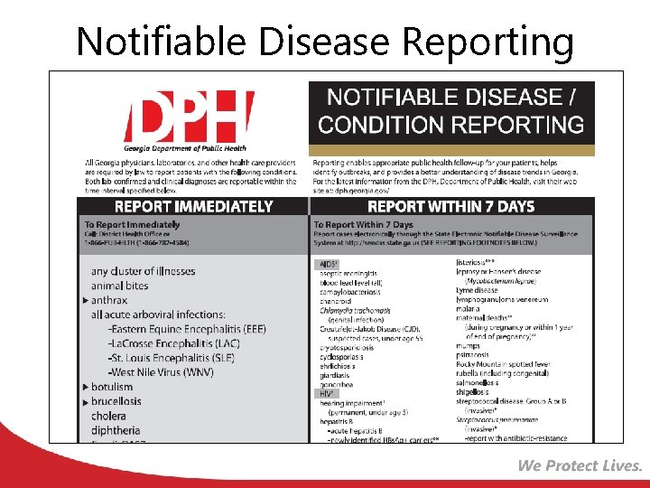 Notifiable Disease Reporting 