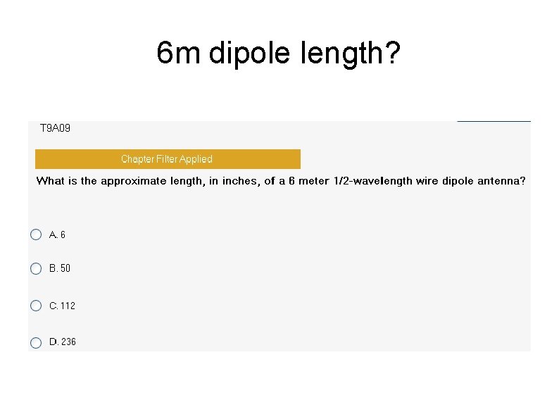 6 m dipole length? 