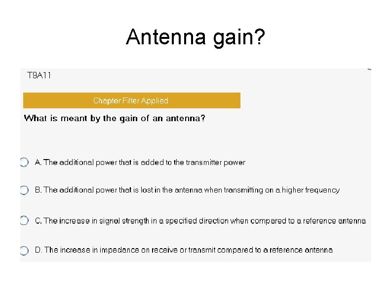 Antenna gain? 