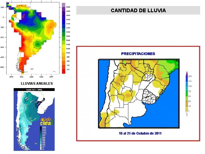 CANTIDAD DE LLUVIAS ANUALES 