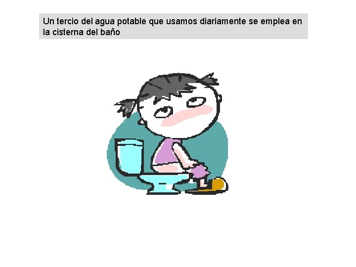 Un tercio del agua potable que usamos diariamente se emplea en la cisterna del
