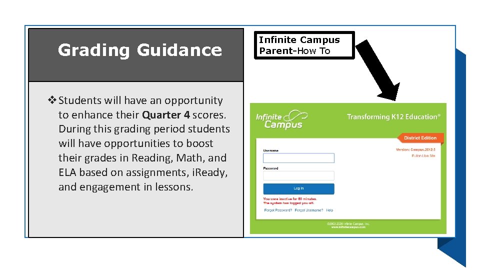 Grading Guidance v. Students will have an opportunity to enhance their Quarter 4 scores.