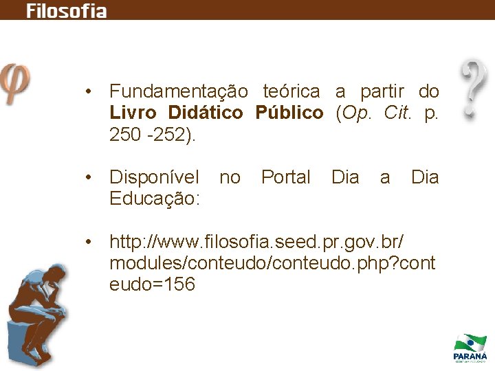  • Fundamentação teórica a partir do Livro Didático Público (Op. Cit. p. 250