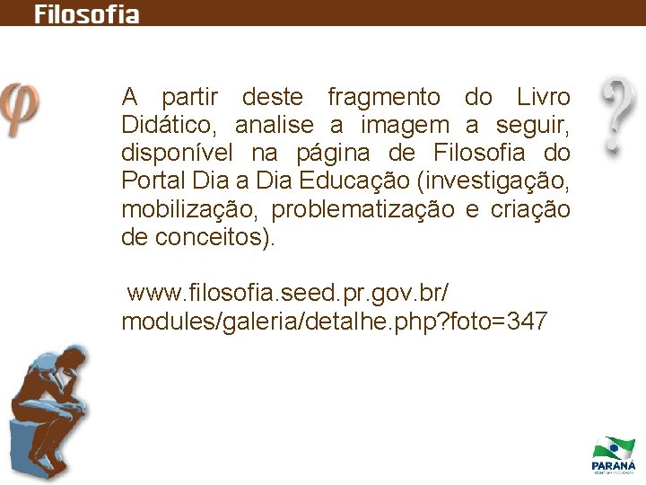 A partir deste fragmento do Livro Didático, analise a imagem a seguir, disponível na