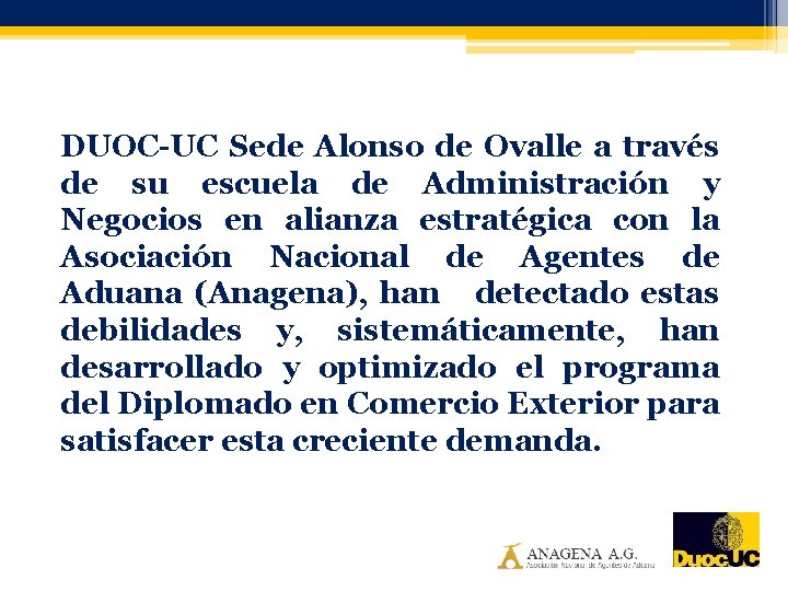 DUOC-UC Sede Alonso de Ovalle a través de su escuela de Administración y Negocios