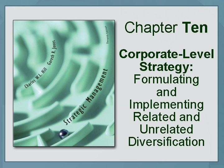 Chapter Ten Corporate-Level Strategy: Formulating and Implementing Related and Unrelated Diversification 