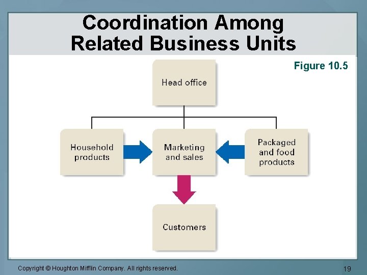 Coordination Among Related Business Units Figure 10. 5 Copyright © Houghton Mifflin Company. All