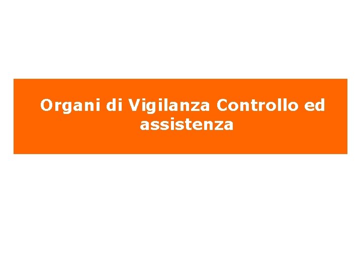  Organi di Vigilanza Controllo ed assistenza 
