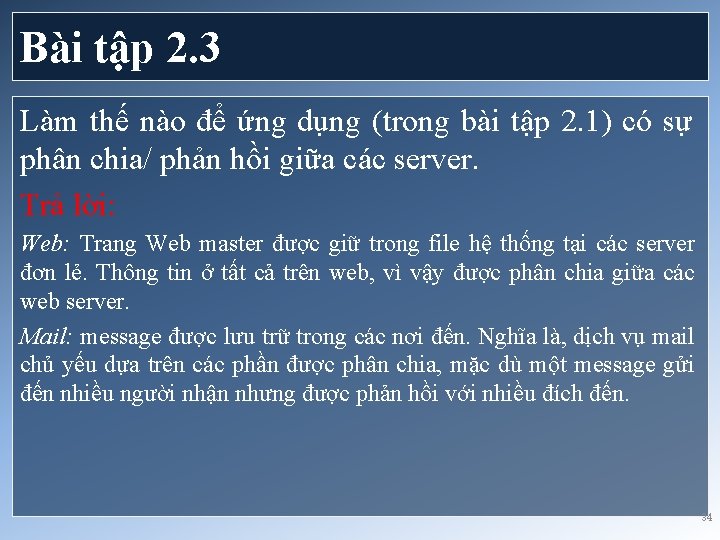 Bài tập 2. 3 Làm thế nào để ứng dụng (trong bài tập 2.