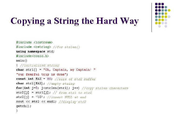 Copying a String the Hard Way 