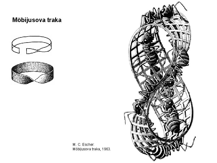 Möbijusova traka M. C. Escher: Möbijusova traka, 1963. Möbijusova traka M. C. Escher: Möbijusova traka, 1963.