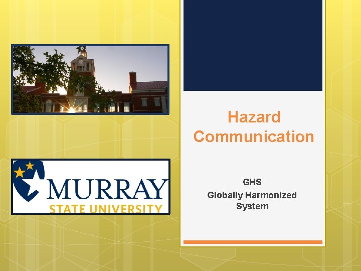 Hazard Communication GHS Globally Harmonized System 