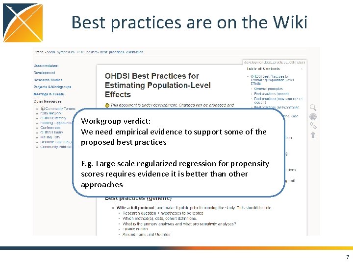 Best practices are on the Wiki Workgroup verdict: We need empirical evidence to support