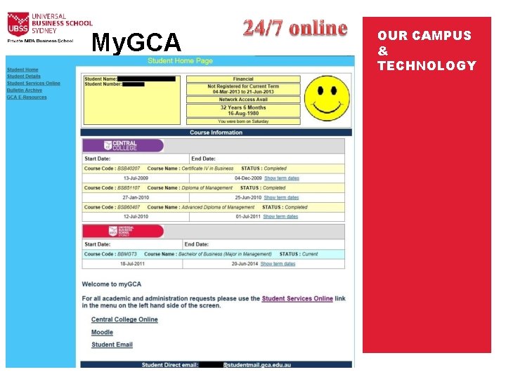 My. GCA OUR CAMPUS & TECHNOLOGY 
