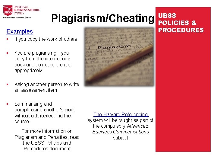 Plagiarism/Cheating Examples If you copy the work of others You are plagiarising if you