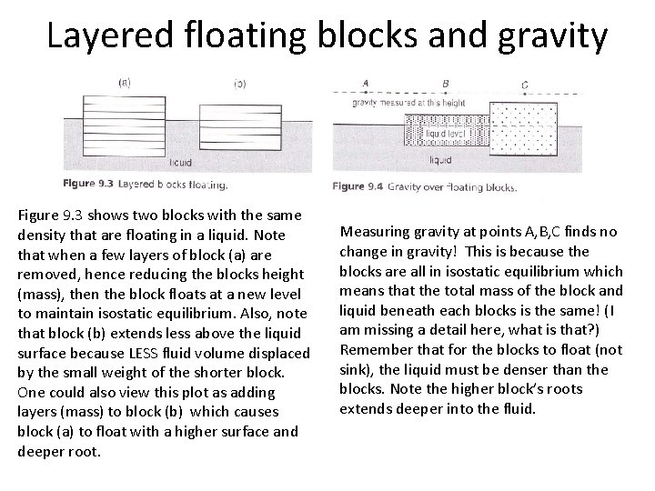 Layered floating blocks and gravity Figure 9. 3 shows two blocks with the same Layered floating blocks and gravity Figure 9. 3 shows two blocks with the same