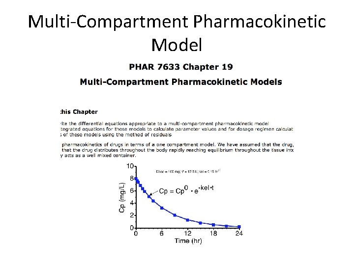 Multi-Compartment Pharmacokinetic Model 