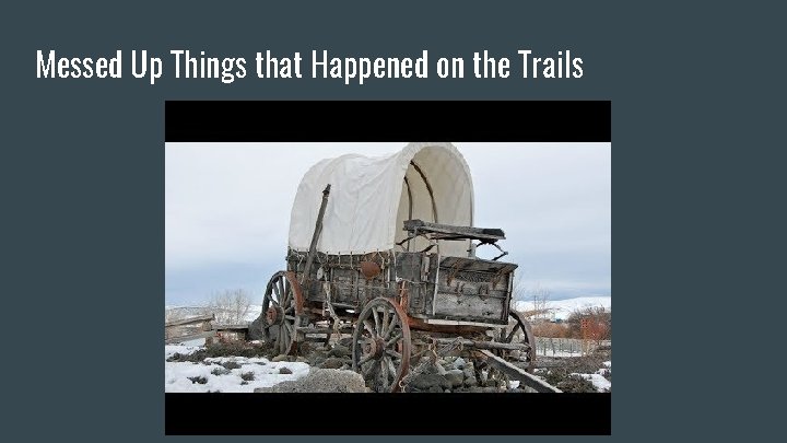 Messed Up Things that Happened on the Trails 