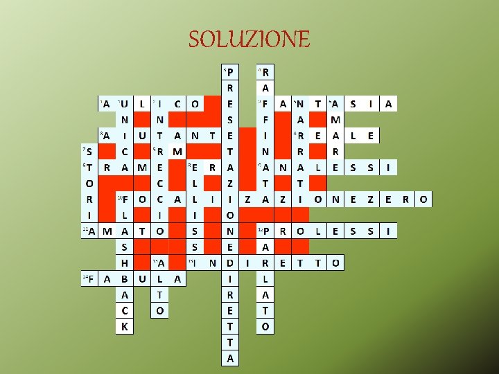 SOLUZIONE SOLUZIONE