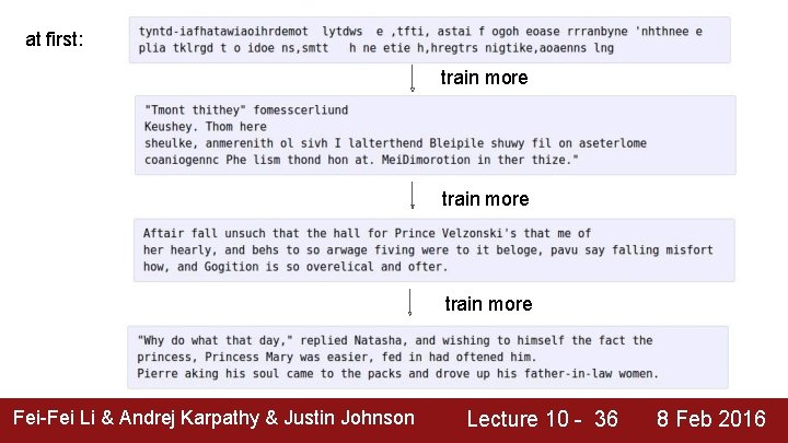 at first: train more Fei-Fei Li & Andrej Karpathy & Justin Johnson Lecture 10