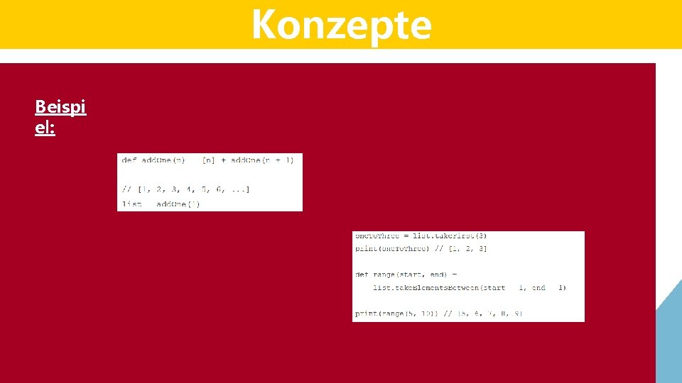 Konzepte Beispi el: Konzepte Beispi el: