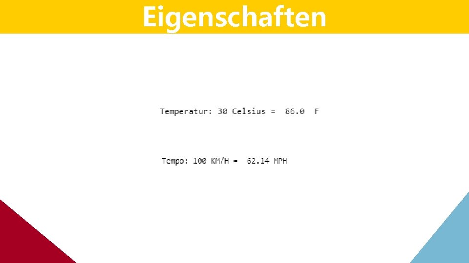 Eigenschaften Eigenschaften