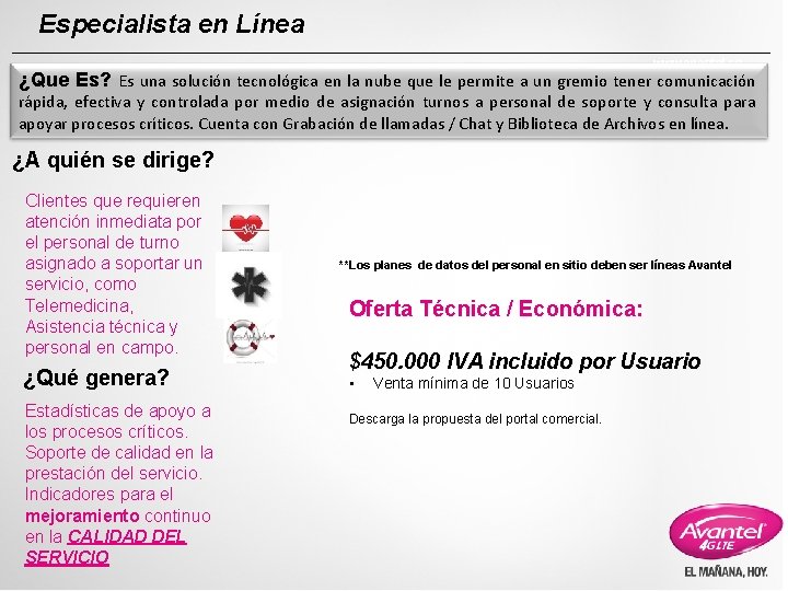 Especialista en Línea www. avantel. co ¿Que Es? Es una solución tecnológica en la