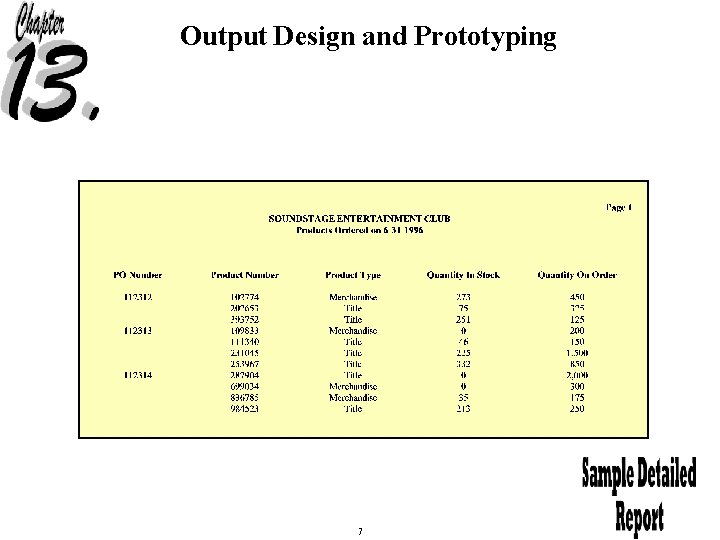 Output Design and Prototyping 7 