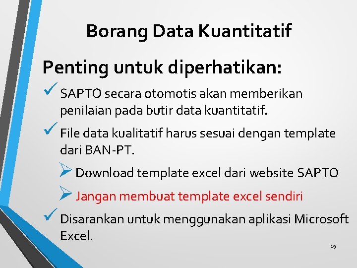 Borang Sapto 9 Standar / Buku Panduan Borang B 2018 Jakarta Maret 2018