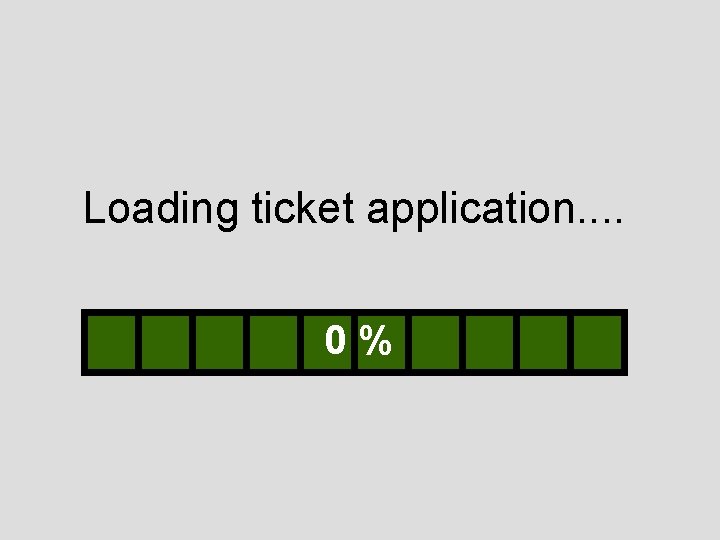 Loading ticket application. . 0% 
