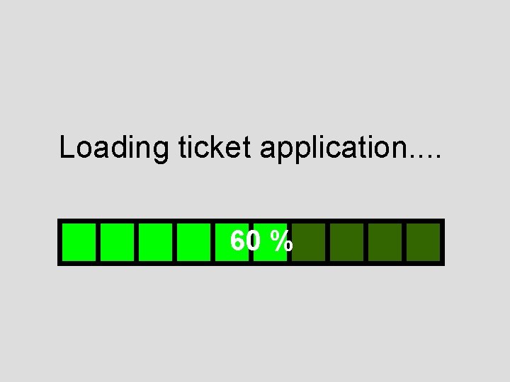 Loading ticket application. . 60 % 