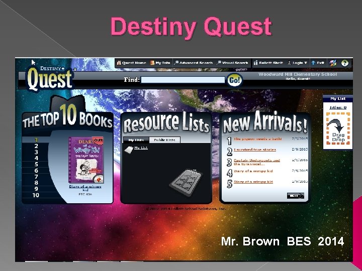 Destiny Quest Mr. Brown BES 2014 