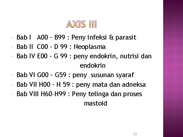  Bab I A 00 – B 99 : Peny infeksi & parasit Bab