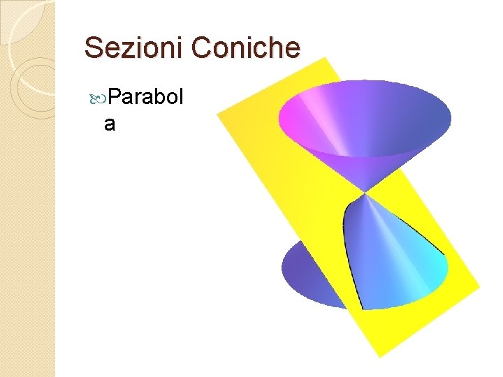 Sezioni Coniche Parabol a 