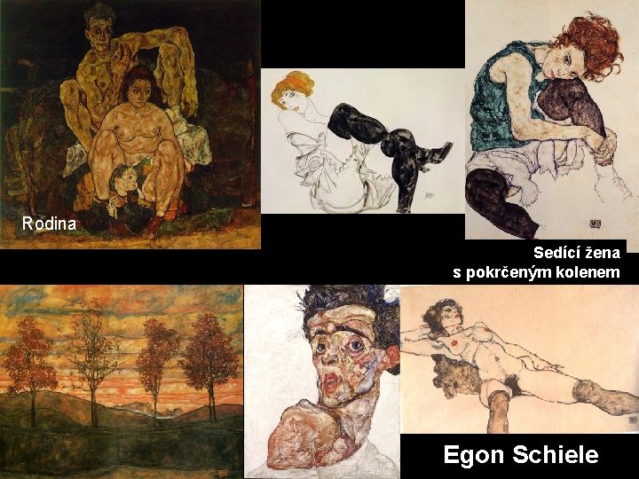 Rodina Sedící žena s pokrčeným kolenem Egon Schiele 