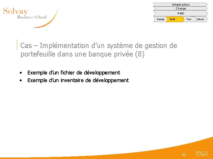 Infrastructure Change PMO Design Build Test Cas – Implémentation d’un système de gestion de