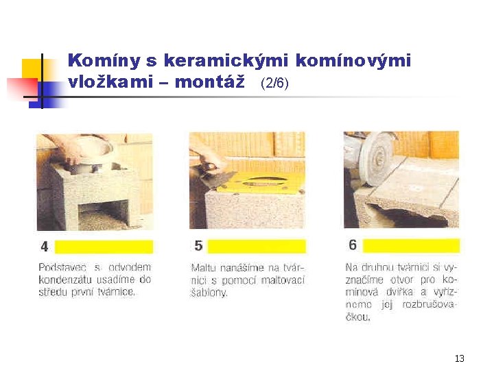 Komíny s keramickými komínovými vložkami – montáž (2/6) 13 