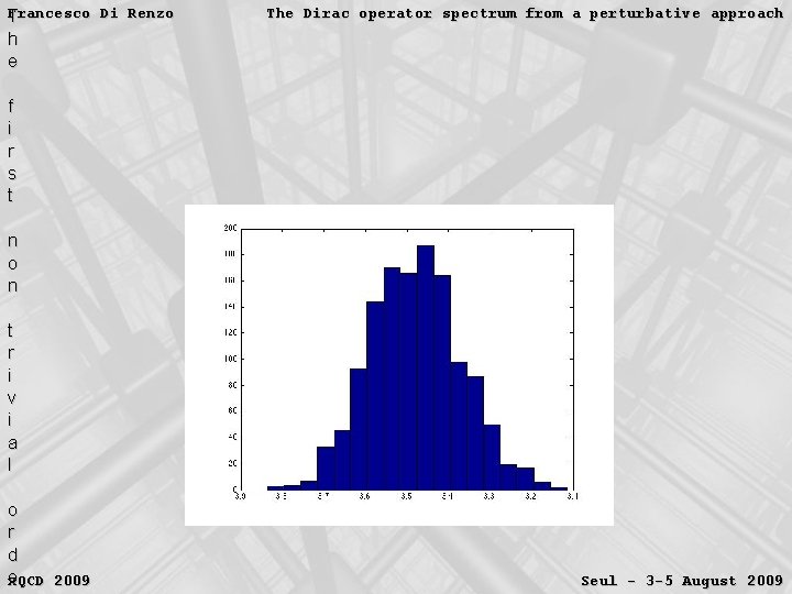 Francesco Di Renzo T h e The Dirac operator spectrum from a perturbative approach