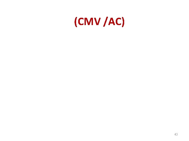(CMV /AC) �CMV preferred and most commonly used initial mode for acute phase of
