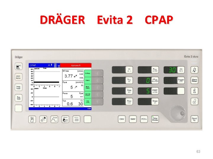 DRÄGER Evita 2 CPAP 63 