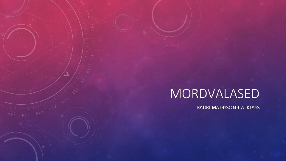 MORDVALASED KADRI MADISSON 4. A KLASS 