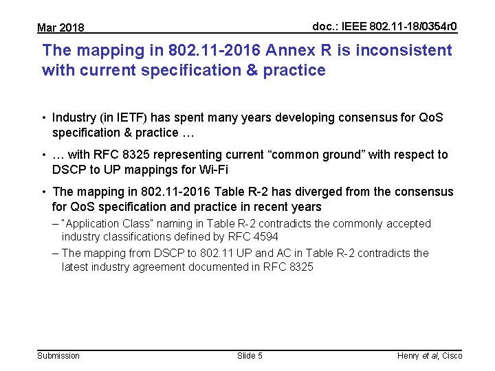 doc. : IEEE 802. 11 -18/0354 r 0 Mar 2018 The mapping in 802.