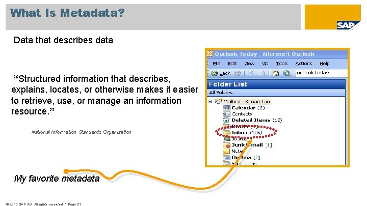 What Is Metadata? Data that describes data “Structured information that describes, explains, locates, or