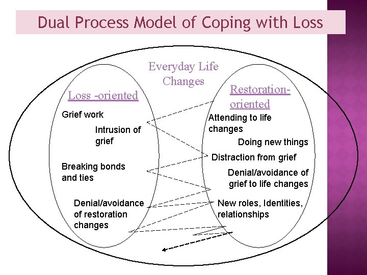 Dual Process Model of Coping with Loss Everyday Life Changes Loss -oriented Grief work Dual Process Model of Coping with Loss Everyday Life Changes Loss -oriented Grief work