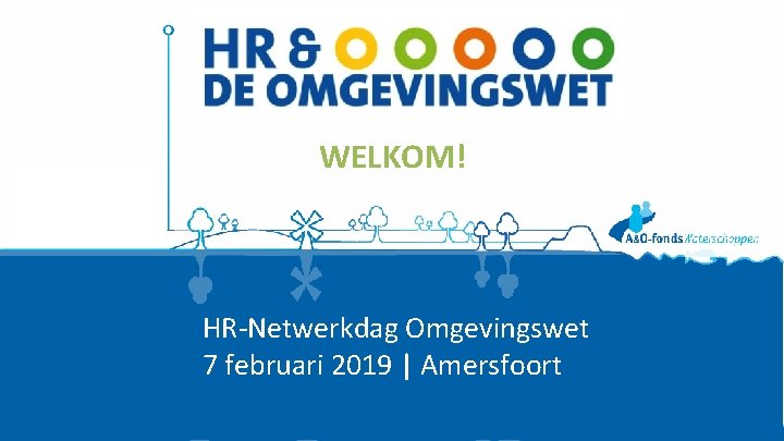 Welkom! WELKOM! HR-Netwerkdag Omgevingswet 7 februari 2019 | Amersfoort 