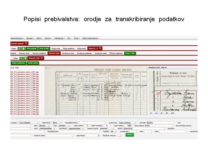 Popisi prebivalstva: orodje za transkribiranje podatkov 